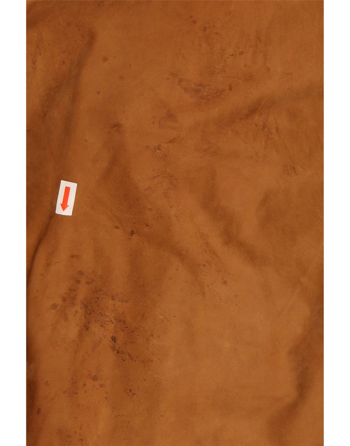 Vintage herre ruskindsjakke IT 52 XL brunt læder