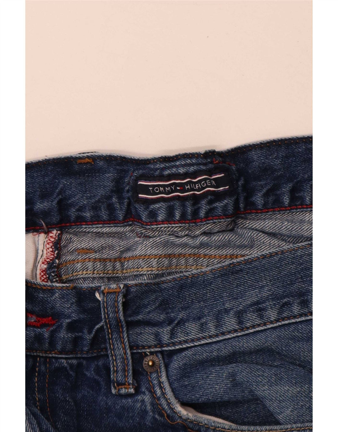 Tommy Hilfiger Herre Straight Jeans W34 L31 Blå Bomuld