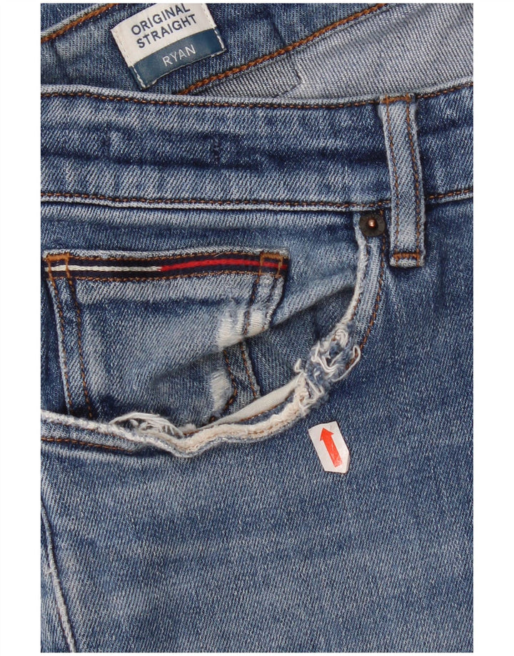 Tommy Hilfiger Herre Ryan Straight Jeans W32 L42 Blå Bomuld