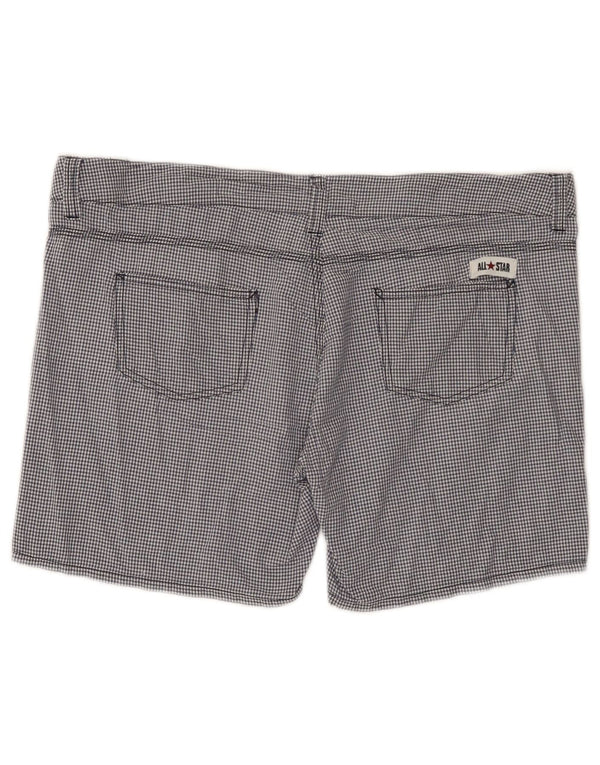 Converse Casual Shorts til kvinder store W34 Marineblå Gingham Bomuld