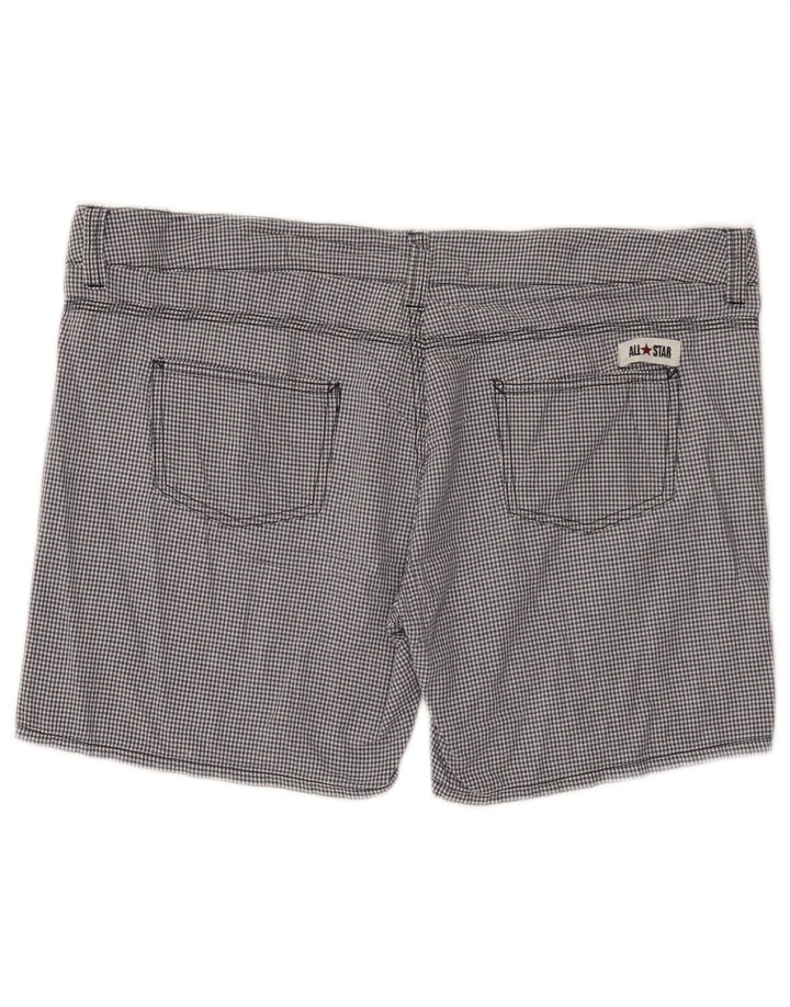 Converse Casual Shorts til kvinder store W34 Marineblå Gingham Bomuld