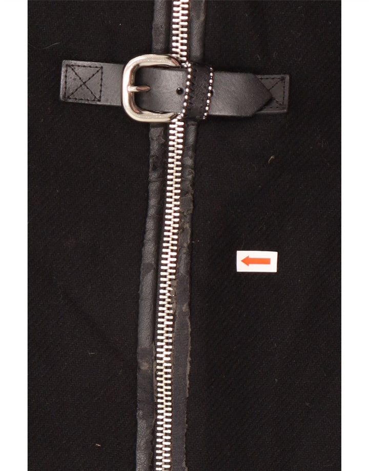 Zara Vindjakke med hætte til kvinder UK 14 Medium Sort Polyester