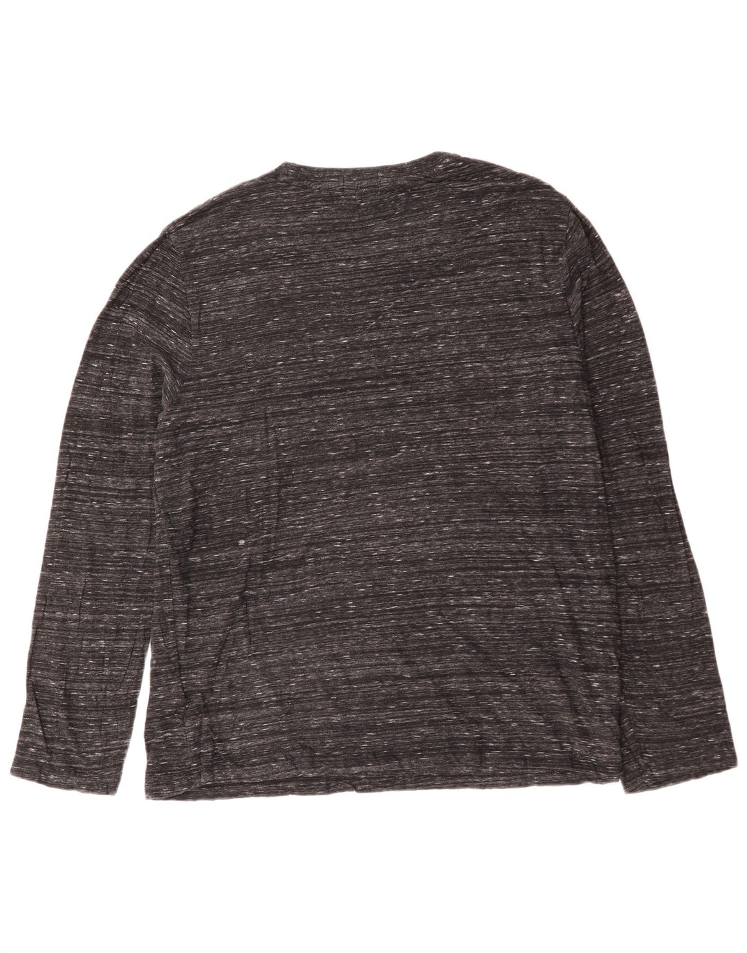 SUPERDRY Herre Top Langærmet 3XL Grå Flecked Bomuld