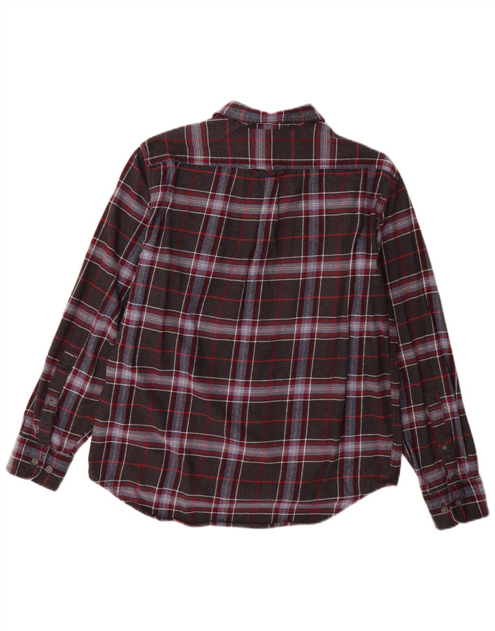 Eddie Bauer Herre flannelskjorte Stor grå ternet bomuld