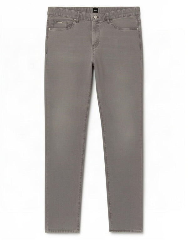Hugo Boss Straight Jeans til mænd W36 L34 Grå bomuld