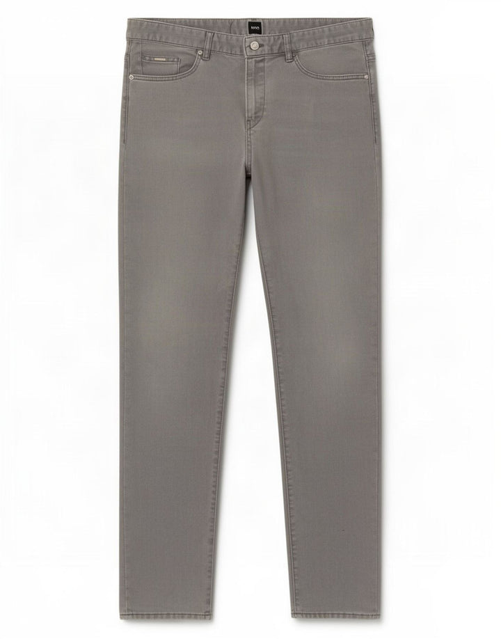 Hugo Boss Straight Jeans til mænd W36 L34 Grå bomuld