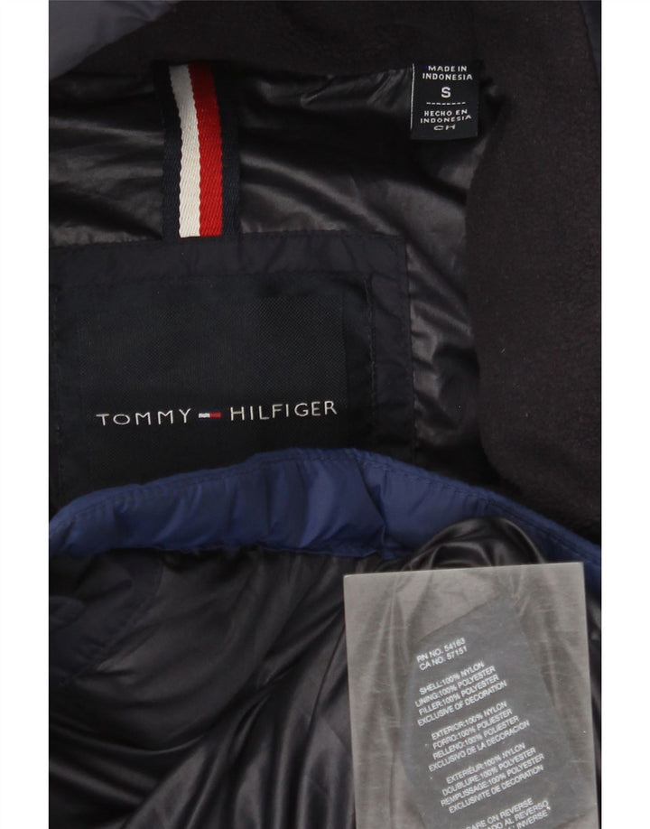 Tommy Hilfiger Herre hættepolstret jakke UK 36 Lille flerfarvet nylon