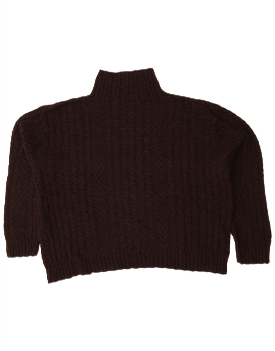 Marks & Spencer Dame Turtle Neck Jumper Sweater UK 16 Large Brown
