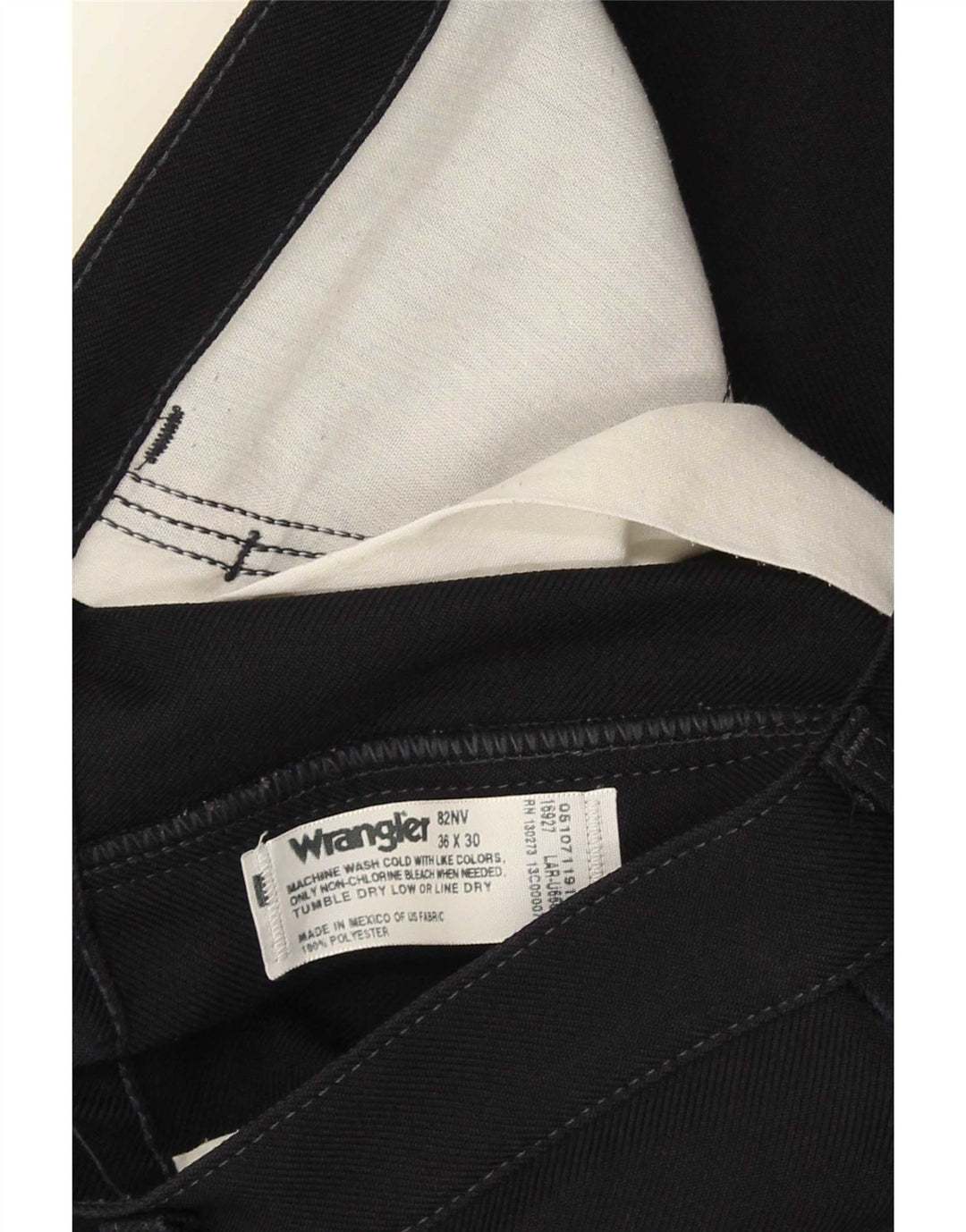 Wrangler Straight Casual Bukser til mænd W36 L30 Marineblå polyester