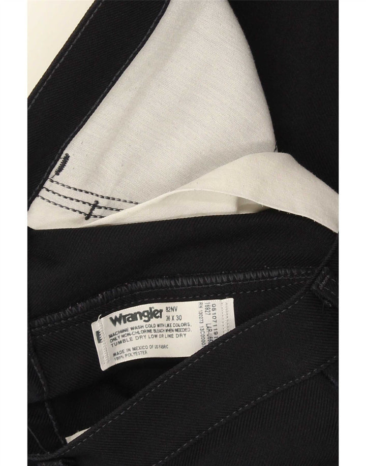 Wrangler Straight Casual Bukser til mænd W36 L30 Marineblå polyester
