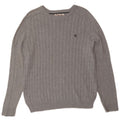 Penguin Herre Boat Neck Jumper Sweater Medium Grey Bomuld