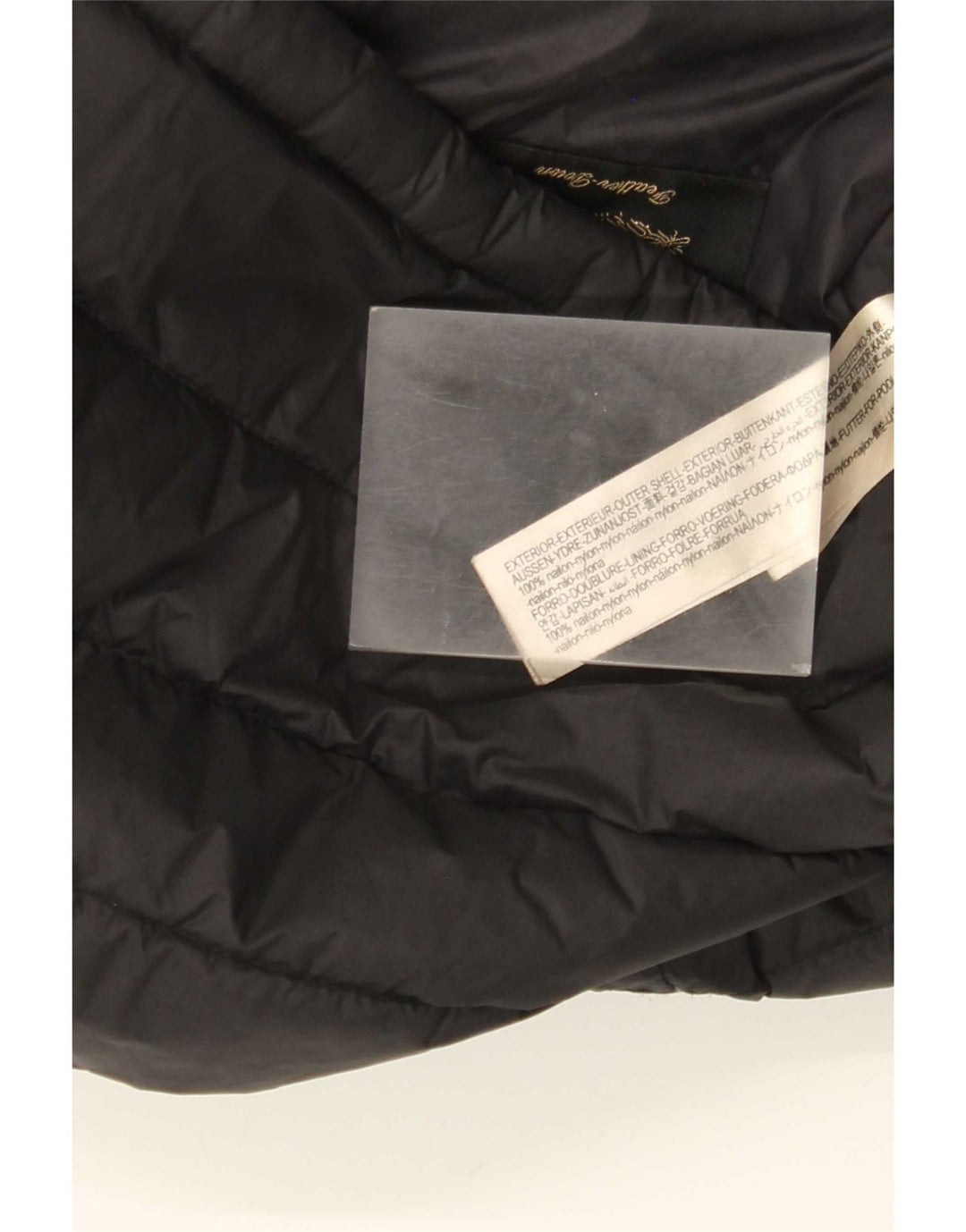Massimo Dutti Herre Polstret Jakke UK 40 Stor Sort Nylon