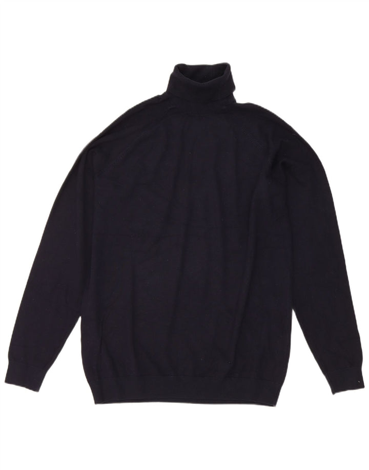 Zara Dame Rullehals Sweater UK 18 XL Navy Blue