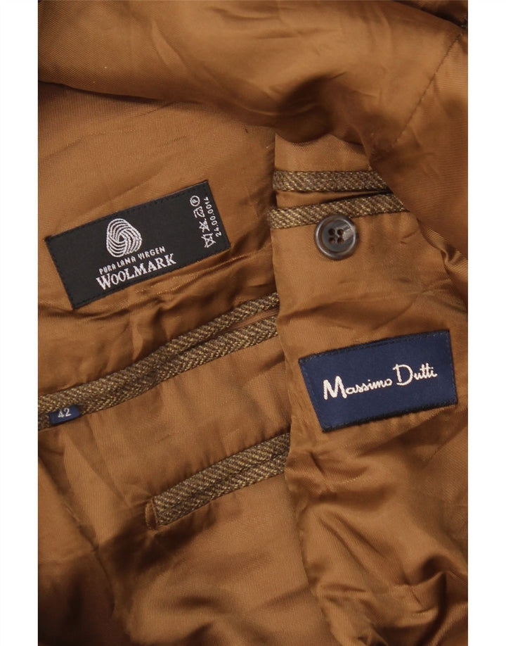 Massimo Dutti Herre 3-knaps blazerjakke str. 42 Large Beige sildeben