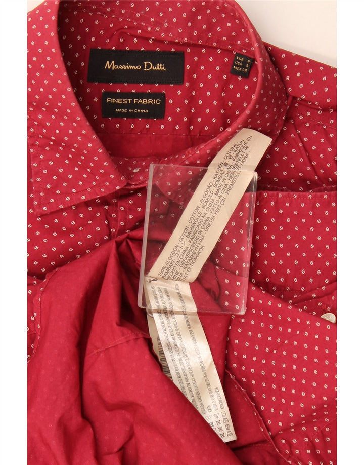 Massimo Dutti Herreskjorte Lille rødplettet bomuld