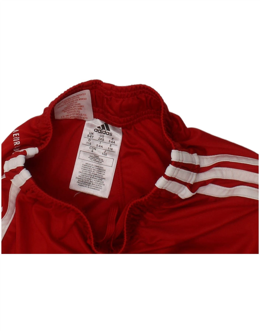ADIDAS Boys Aeroready Sport Shorts 5-6 Years  Red Polyester