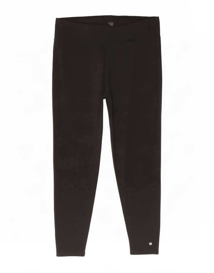 Marks & Spencer Dame Leggings UK 22 3XL Sort Polyester