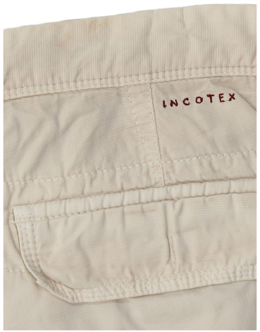 INCOTEX Mens Cargo Shorts W34 Large Off White