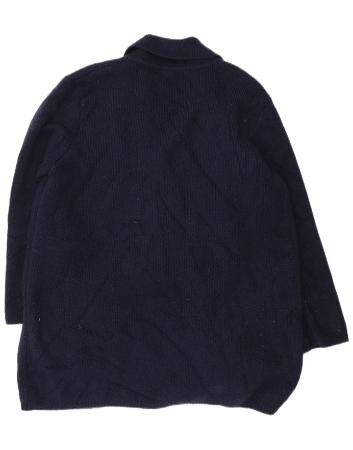 Marks & Spencer Dame Longline Cardigan Sweater UK 16 Large Navy Blue