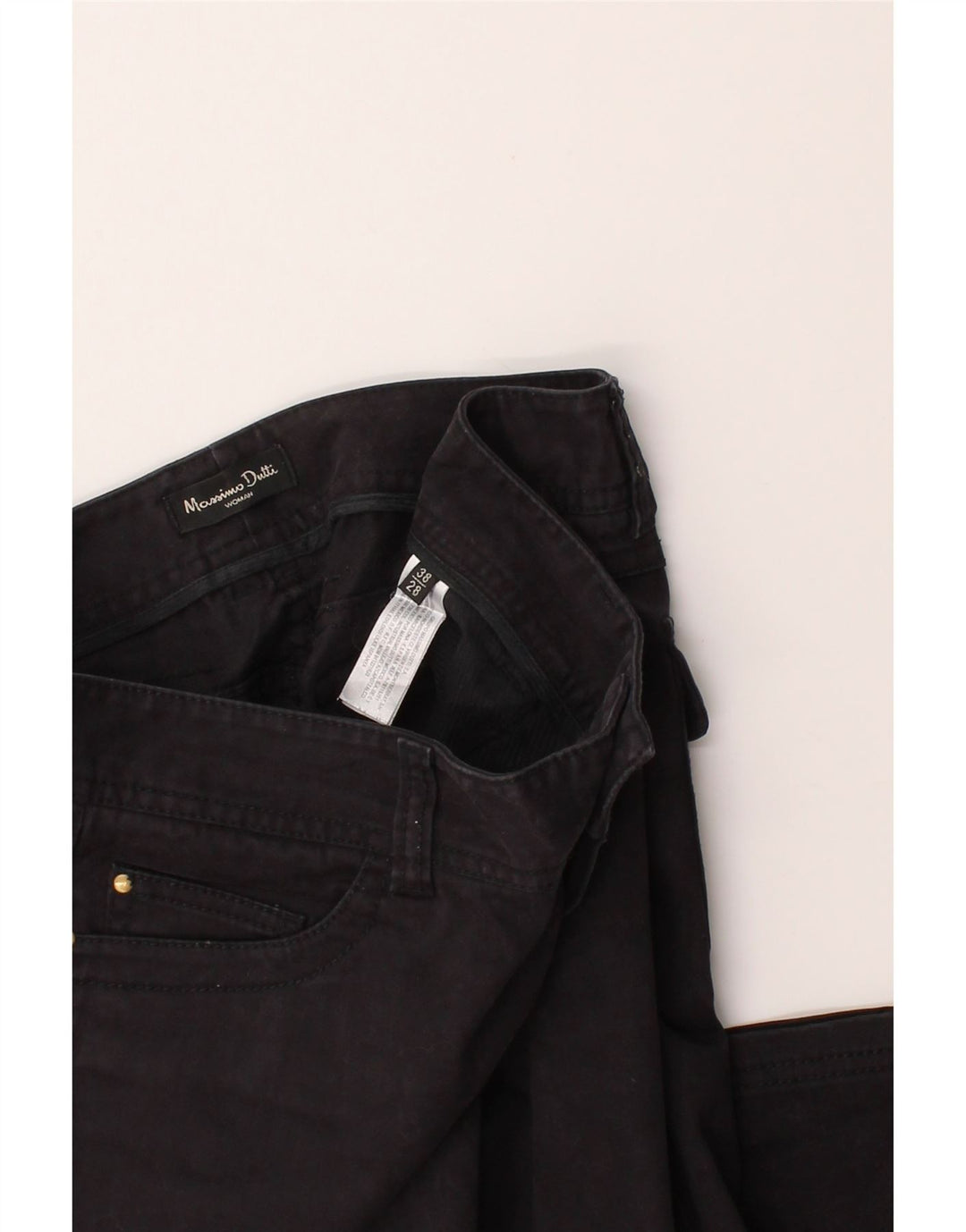MASSIMO DUTTI Womens Straight Jeans EU 38 Small W30 L31 Navy Blue Cotton Vintage Massimo Dutti and Second-Hand Massimo Dutti from Messina Hembry 