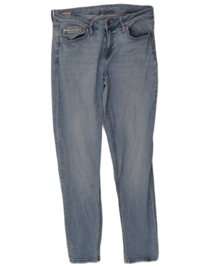 Calvin Klein Dame Slim Jeans W30 L27 Blå Bomuld