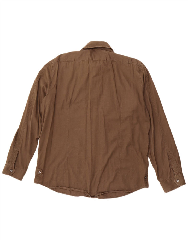 HUGO BOSS Figursyet skjorte herre XL brun