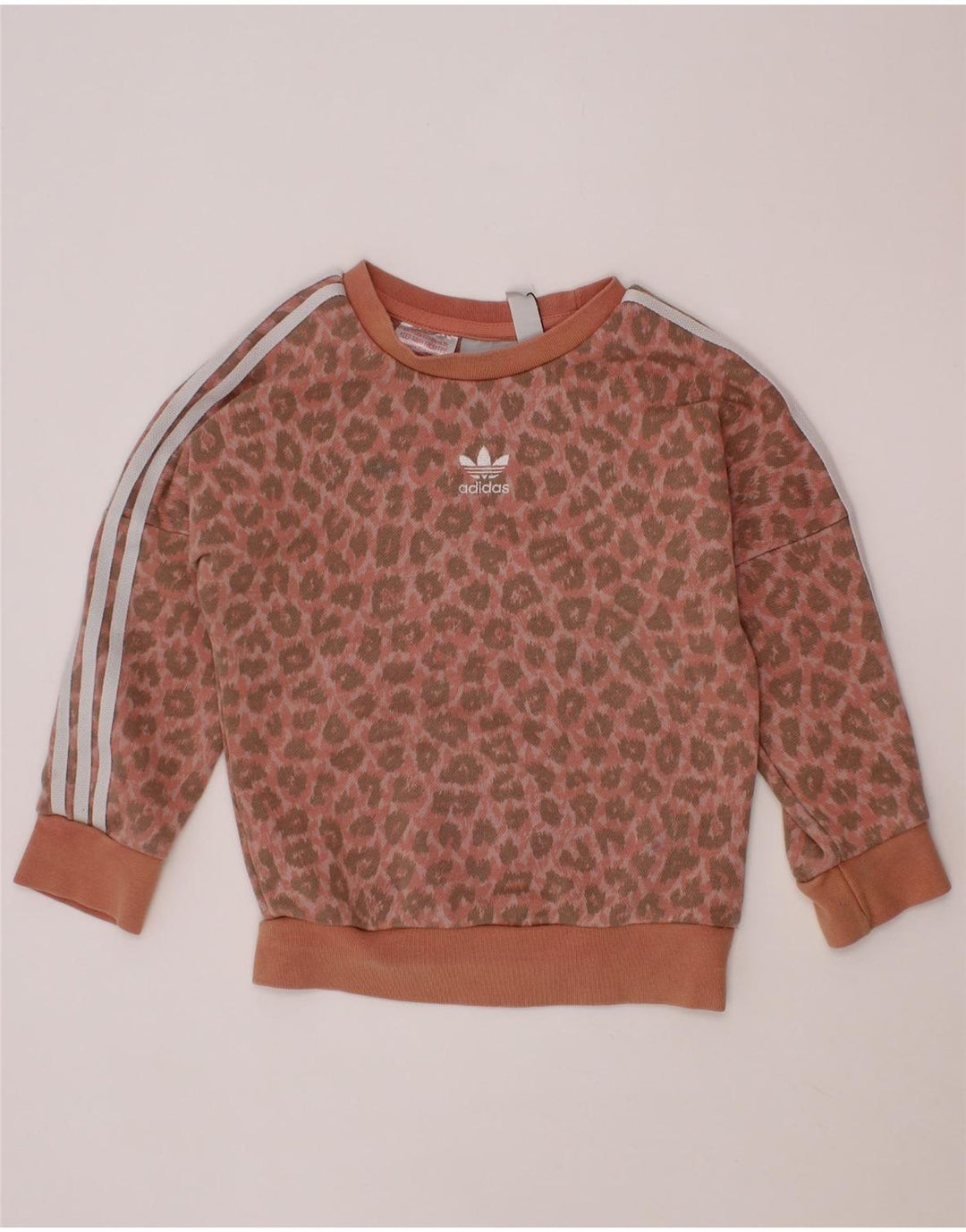ADIDAS Baby Girls hel træningsdragt 18-24 måneder Pink Animal Print Bomuld