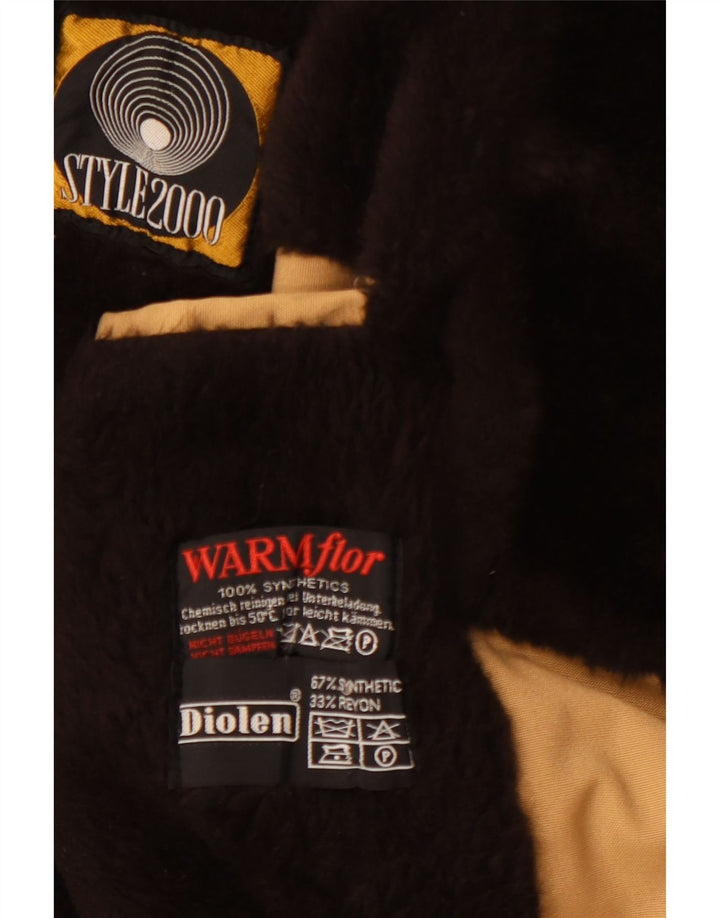 DIOLEN Herre Sherpa Dobbeltradet Frakke UK 38 Medium Brun Syntetisk
