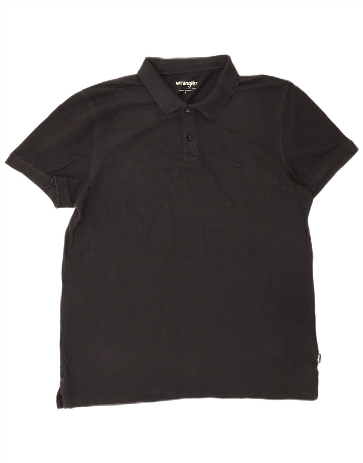WRANGLER Poloshirt til mænd Stor sort bomuld