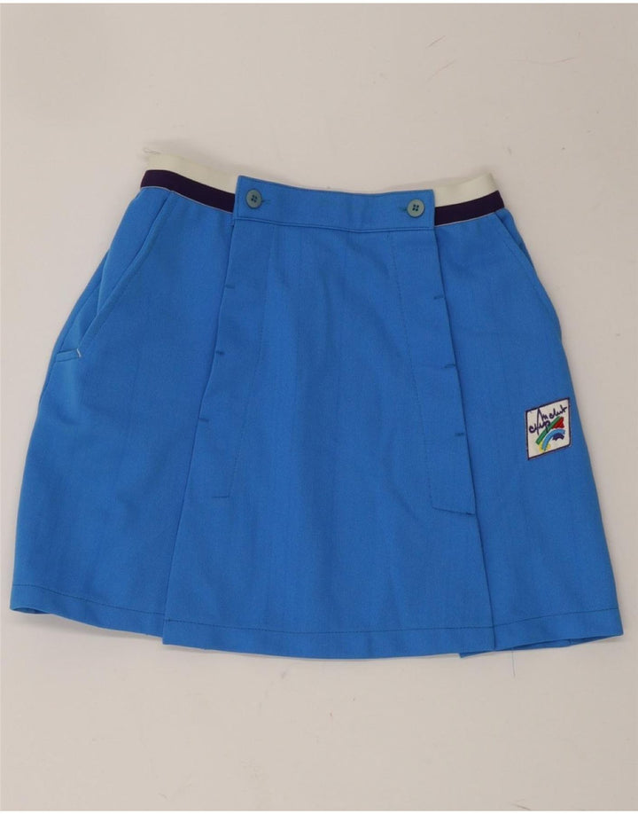 VINTAGE Womens Mini Skirt W24 XS  Blue