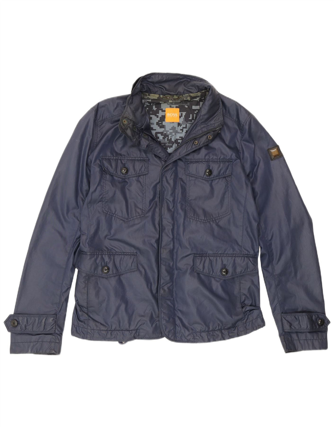 Hugo Boss Herre Utility Jacket EU 50 Large Navy Blue Cotton