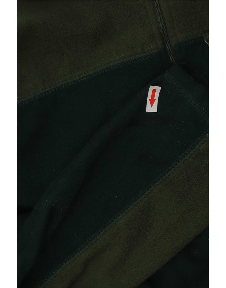 Mountain Warehouse Fleece Jumper med lynlås til mænd Lille grøn farveblok