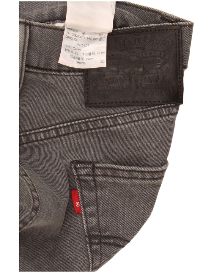 Levi's Herre 511 Slim Jeans W30 L30 Grå Bomuld