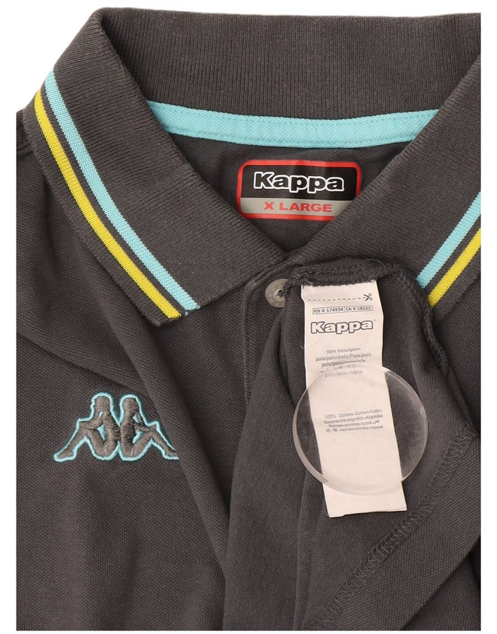Kappa herre poloshirt XL grå bomuld