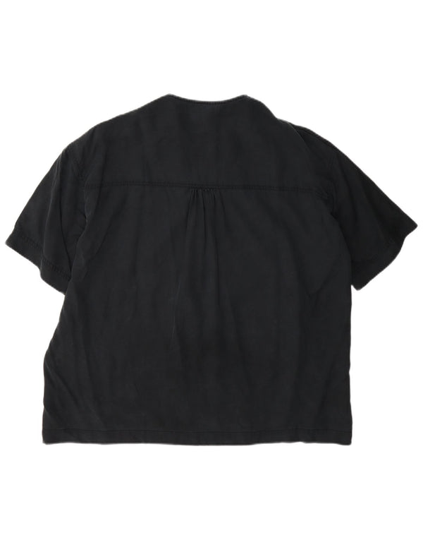 Cos Dame Oversized Bluse Top EU 36 Small Navy Blue
