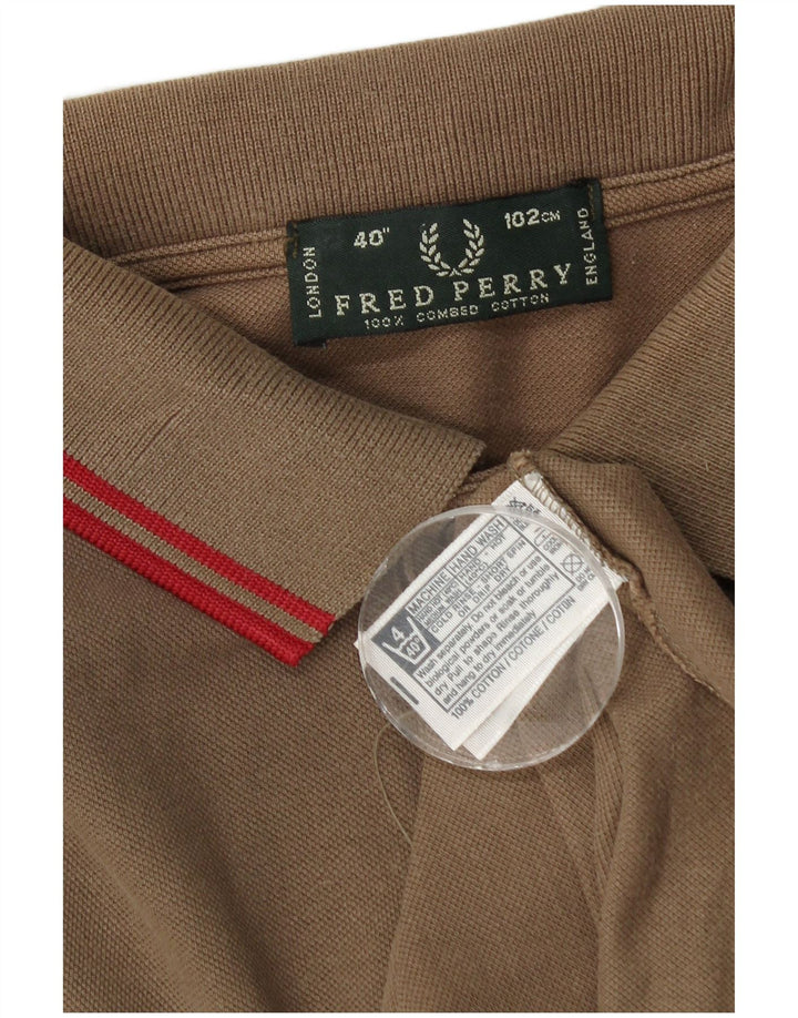 Fred Perry Langærmet herre poloshirt Medium Beige Bomuld