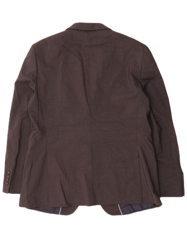 MARKS & SPENCER Herre 2-knaps blazerjakke med normal pasform UK 42 XL Brun