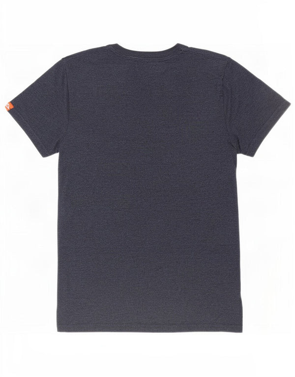 Superdry Mens Graphic T-Shirt Top Medium Navy Blue Cotton