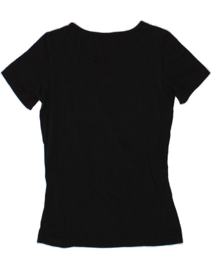 CHAMPION Womens Athletic Fit  Graphic T-Shirt Top UK 14 Medium Black Vintage Champion and Second-Hand Champion from Messina Hembry 
