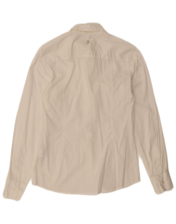 DONDUP Womens Shirt IT 40 Small White Cotton