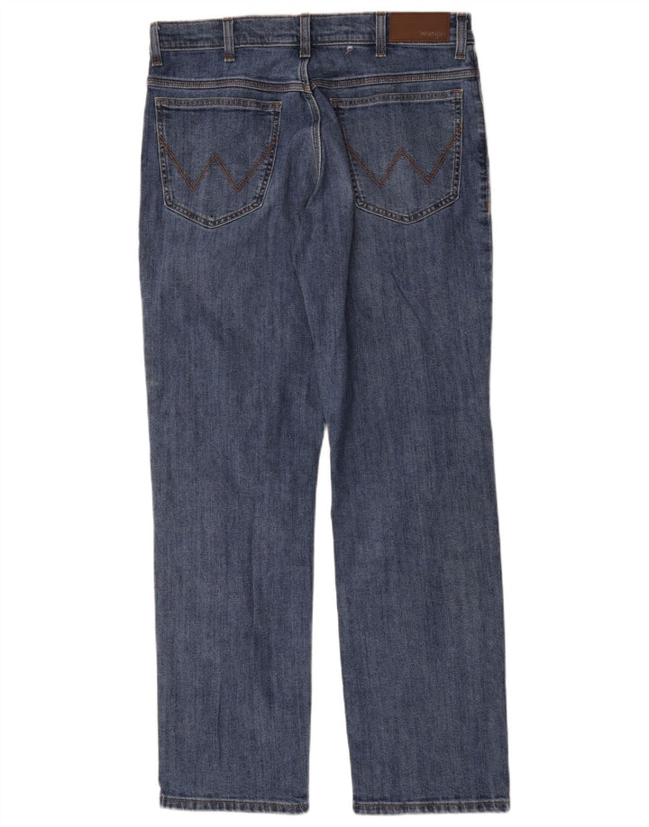 Wrangler Straight Jeans til mænd W35 L32 blå bomuld