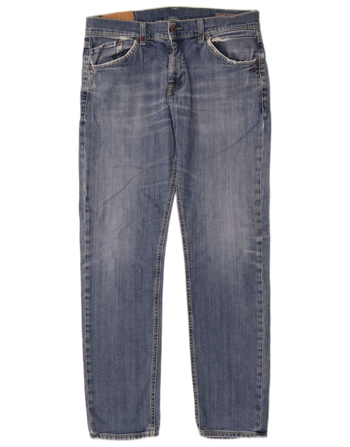 Dondup Herre Straight Jeans W34 L31 Blå Bomuld