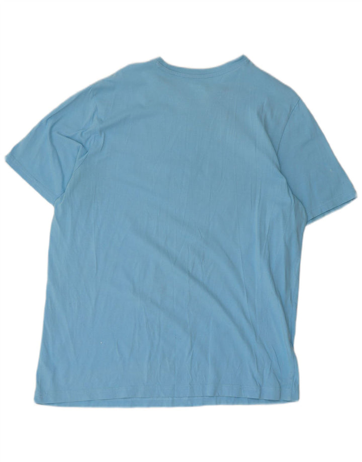 Penguin Herre Grafisk T-Shirt Top Stor Blå Bomuld