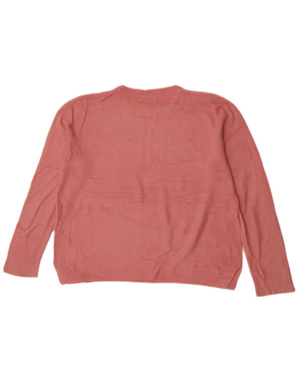 Marks & Spencer Dame sweater med rund hals DK 16 Stor Pink Akryl