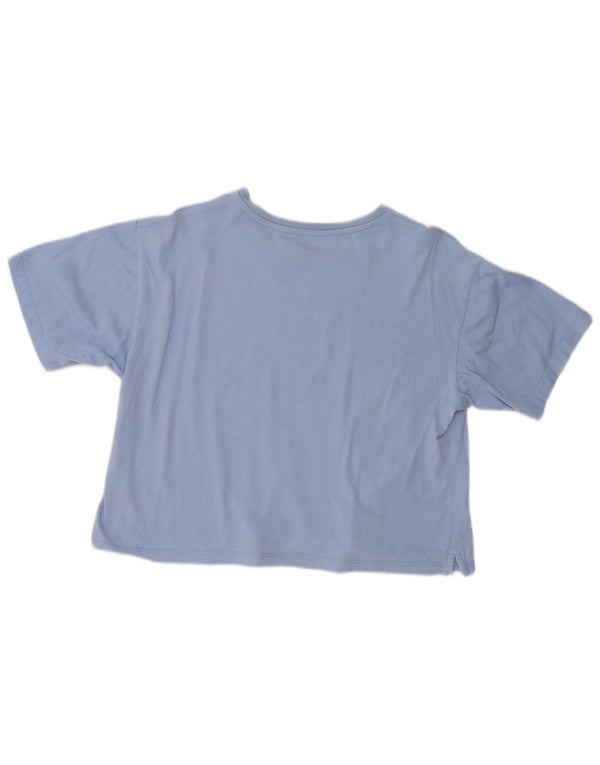 Puma Womens Crop T-Shirt Top UK 16 Large Blue