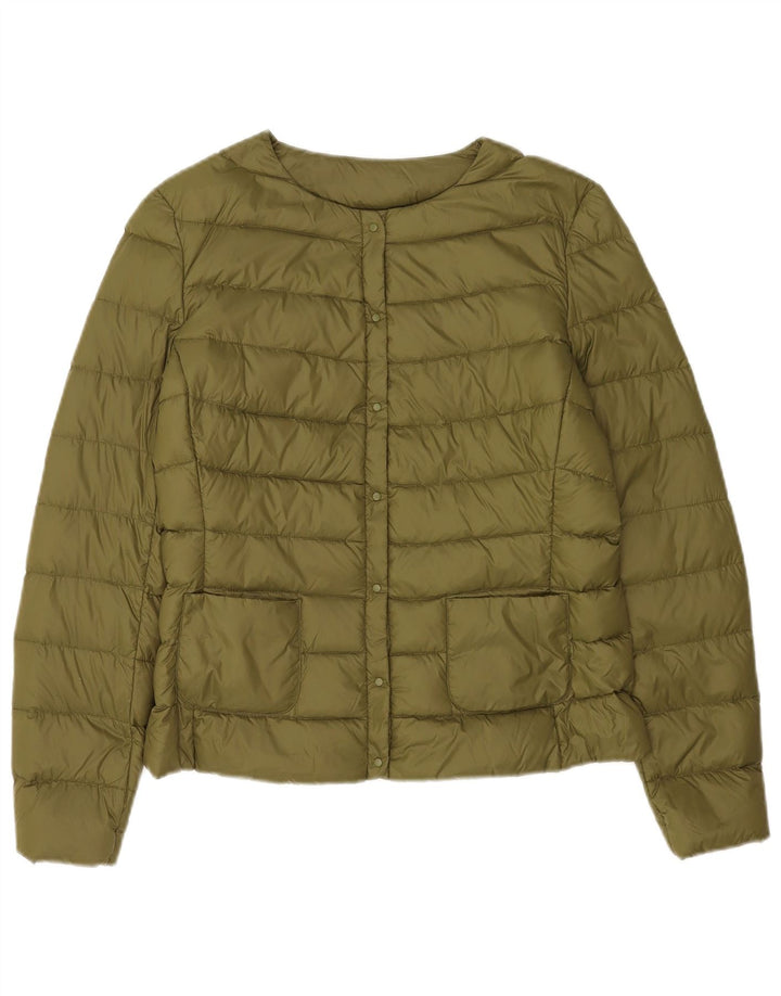Benetton Polstret Damejakke UK 12 Medium Khaki Polyamid