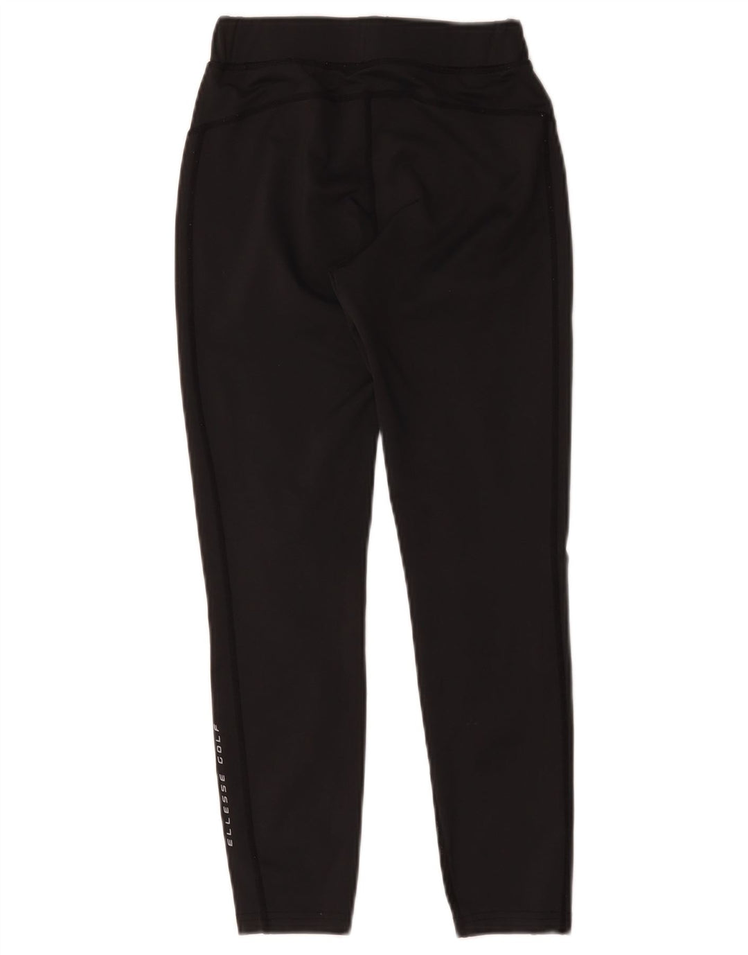 Ellesse Womens Graphic Crop Leggings UK 8 Small Black Polyester