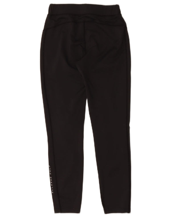 Ellesse Womens Graphic Crop Leggings UK 8 Small Black Polyester