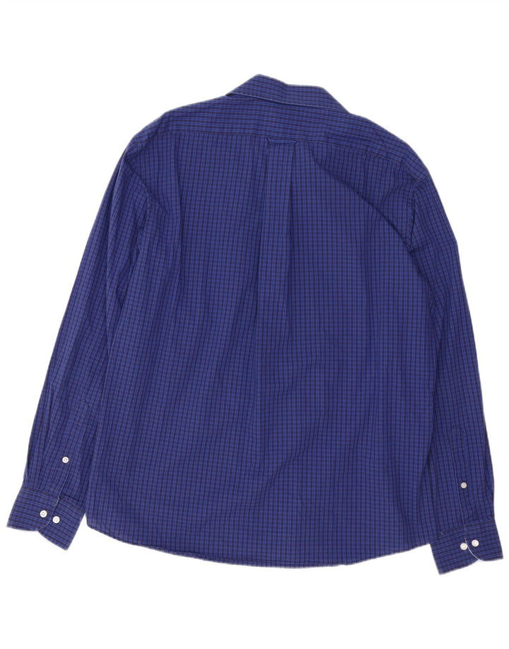 IZOD Herre Slim Fit skjorte str. 16 1/2 Stor blå ternet bomuld