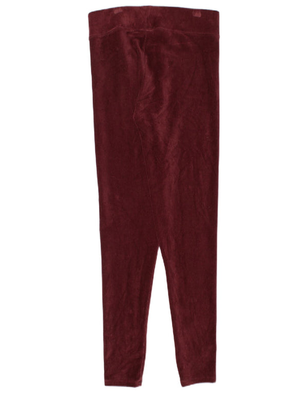 Marks & Spencer Womens Corduroy Leggings UK 8 Small Bourgogne Bomuld